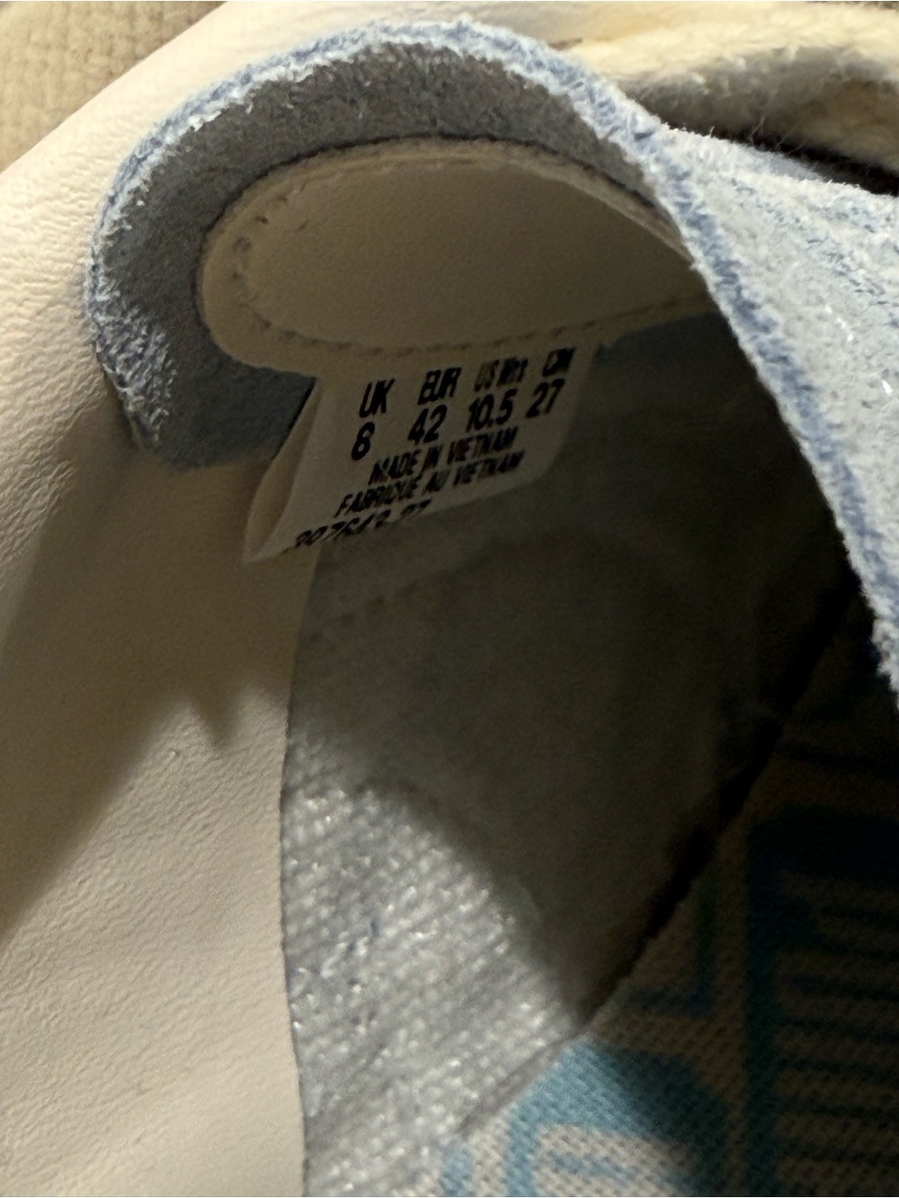 Puma Light Blue Suede Palermo Sneakers with Cream Laces - Picture 7 of 7